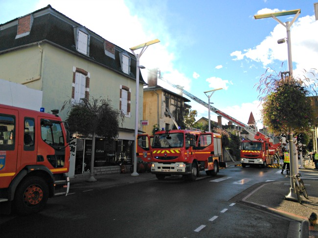 incendie avenue Alsace Lorraine Tarbes
