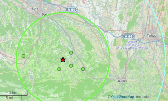 tremblement de terre sud lourdes 18 mars