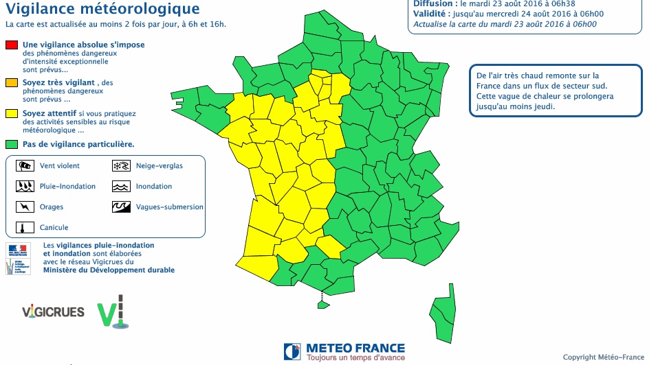 Canicule. le Tarn, le Lot, le Gers et le Tarn et Garonne en alerte m&eacute;t&eacute;o