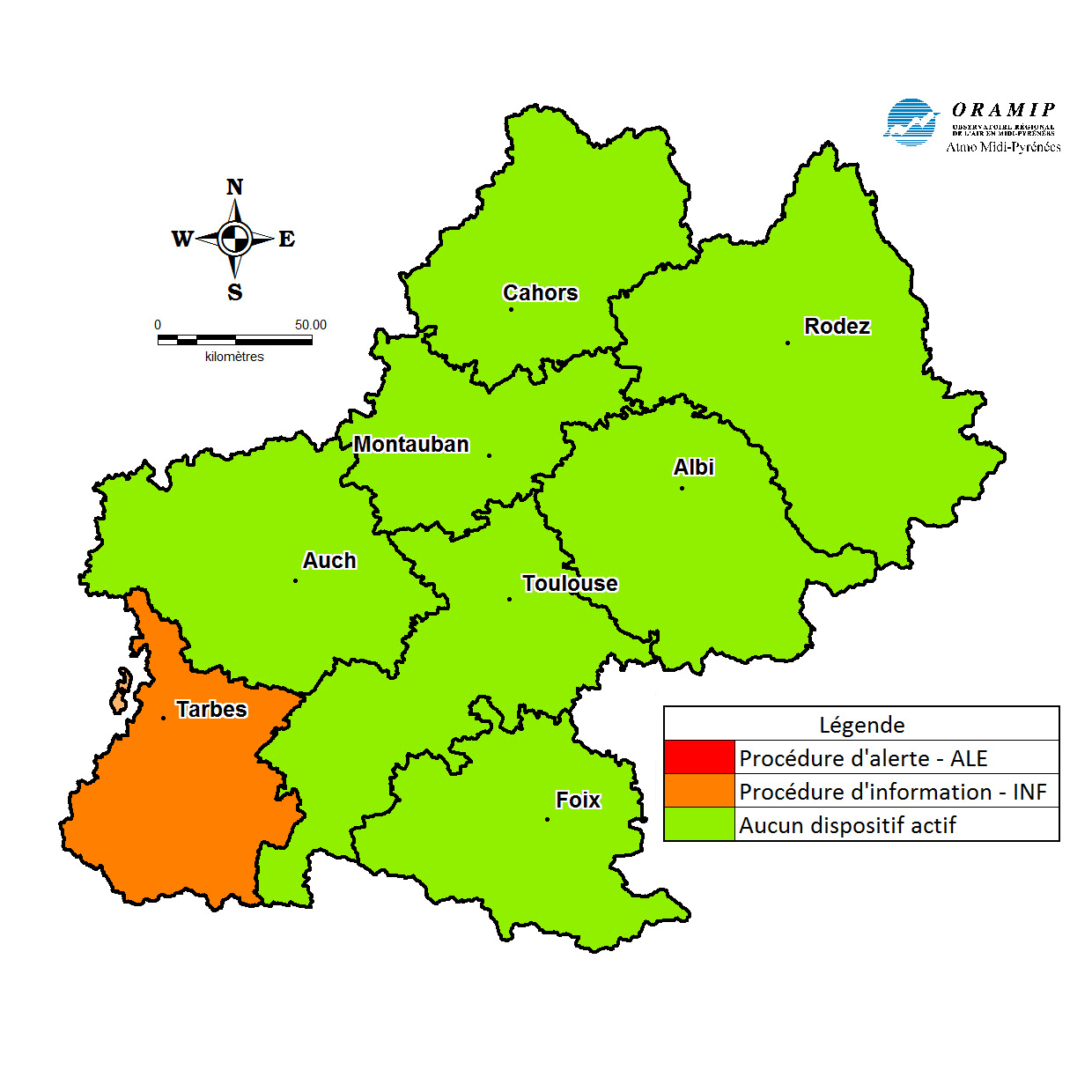 Tarbes et les Hautes Pyr&eacute;n&eacute;es en alerte pollution de l'air