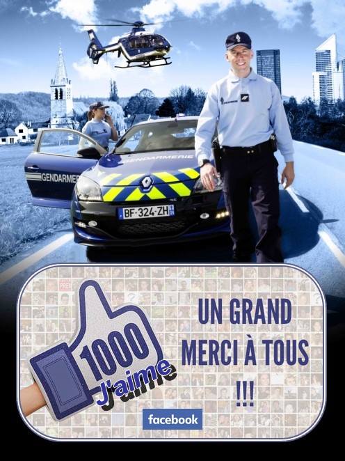 La gendarmerie des Hautes Pyrénées suivie par 1000 internautes sur facebook