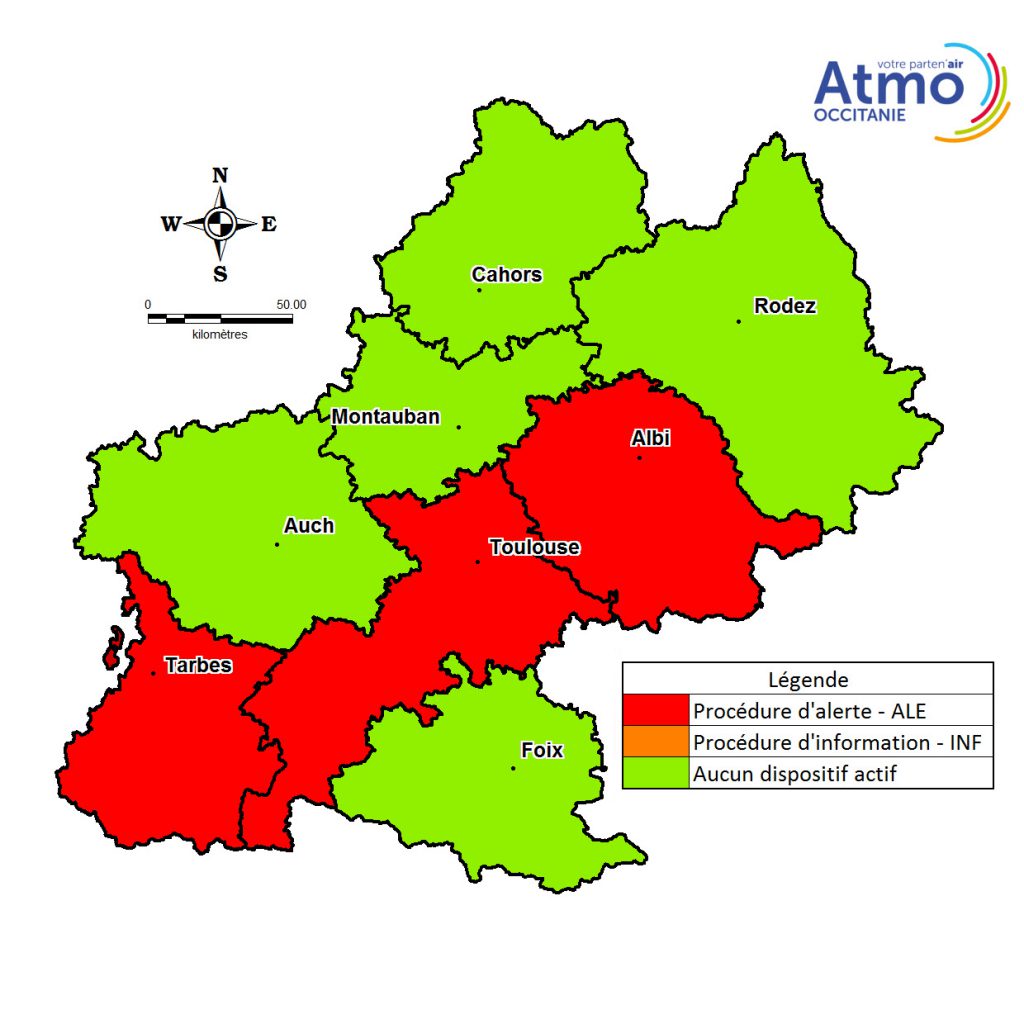 Pollution aux particules fines. Alerte &agrave; Toulouse, Tarbes et Albi