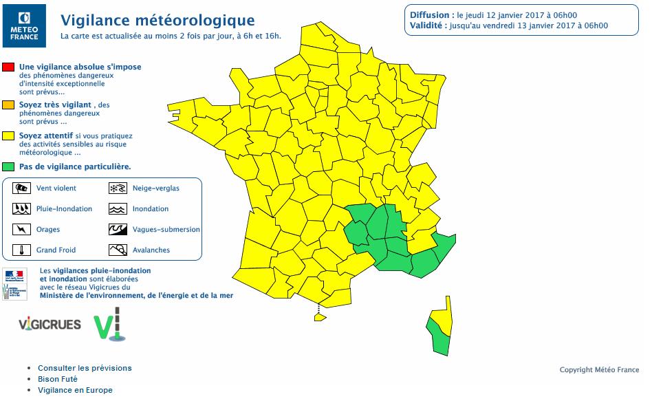 Vents violents et risques avalanche. les Hautes Pyrénées en alerte météo