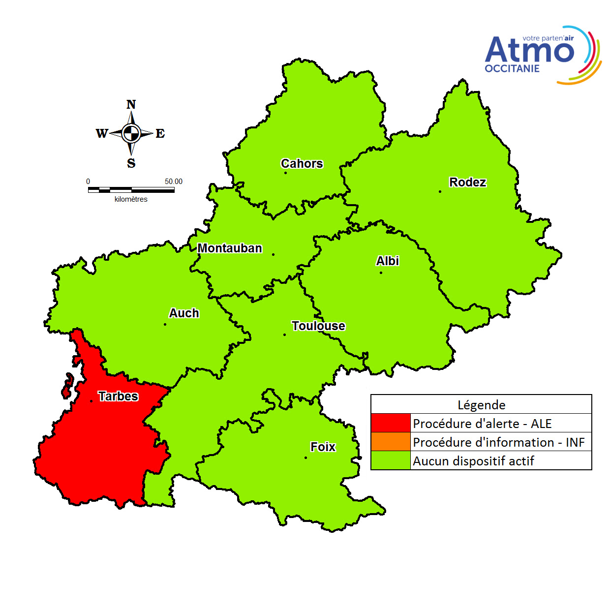 l'air sera une nouvelle fois pollué mercredi à Tarbes