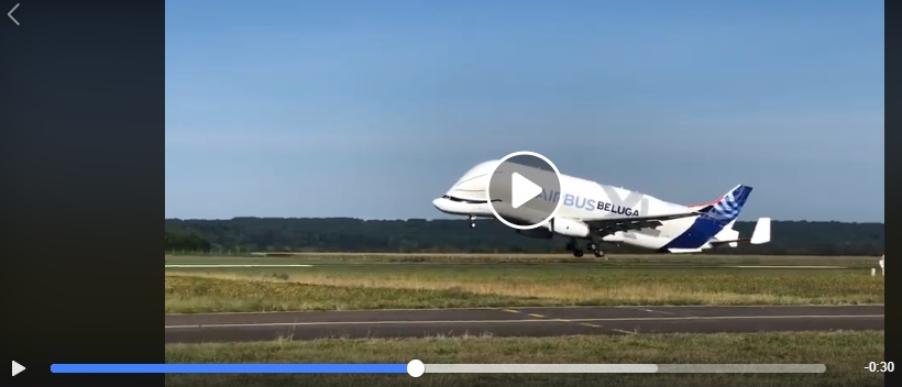 La vidéo de l'Airbus Béluga à l'aéroport de Tarbes Lourdes fait le buzz